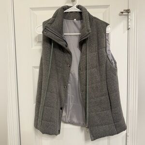 Women's Gray Quilted Vest